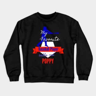 Little League Baseball Gift for Grandfather Crewneck Sweatshirt